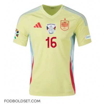 Spanien Rodri Hernandez #16 Udebanetrøje EM 2024 Kortærmet Spanien Rodri Hernandez #16 Udebanetrøje EM 2024 Kortærmet